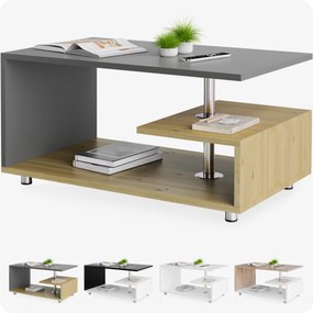 InternetovaZahrada Konferenčný stolík Orlando 95x55x50 cm - drevo/sivá