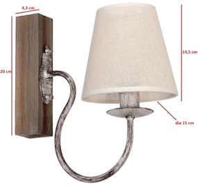 Nástenné svietidlo CARIN 1xE14/60W/230V svetlá