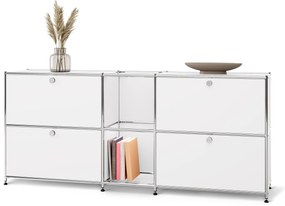 Kovová odkladacia skrinka »CN3« so 4 výklopnými priehradkami, biela