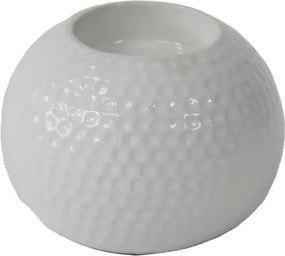 Svietnik 9 cm, lesklý biely%