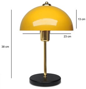 Stolní lampa Rety žlutá/zlatá