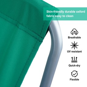 Skladacie plážové ležadlo SAND, zelené