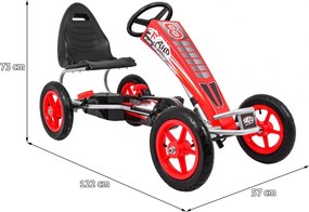 Ramiz Motokára Full Ahead AIR s pedálmi pre deti 3+ Červená + Nastavenie sedadla + Nafukovacie kolesá + Ručná brzda