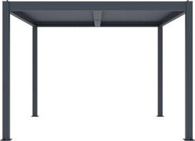 Bioklimatická pergola G21 Austin 3x3 m, antracitová hliníková