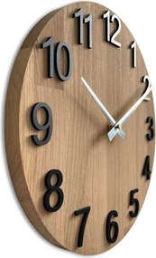 SENTOP | Drevené nástenné hodiny s veľkými číslicami I SENTOP MAS017-3041-hands/silver-akcia20 analógové