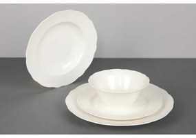 24-dielna jedálna súprava z bieleho porcelánu