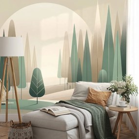 Tapeta minimalistická lesná krajina