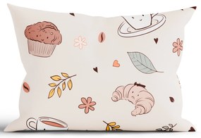 Bavlnená obliečka na vankúš Renforcé 50 × 70 cm - Jesenná káva