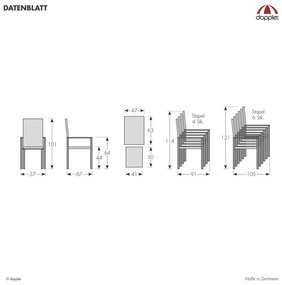 Doppler EXPERT - záhradné hliníkové stohovacie kreslo, hliník