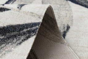 Moderný koberec MUNDO E7181 listy outdoor béžový / modrý