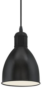 Eglo 55243 - Závesné svietidlo PRIDDY na kábli 1xE27/60W/230V, čierne