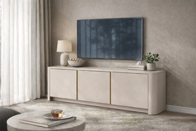 TV stolík Sorrenti 168 cm - kašmírová / zlatá