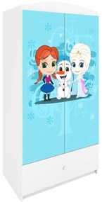 Detská šatníková skriňa BABYDREAMS Ľadové kráľovstvo biela