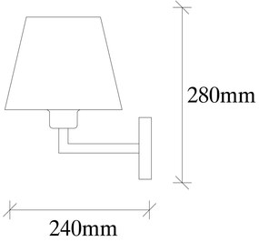 Nástenná lampa Profil I medová