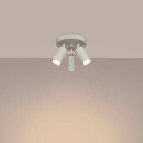 Stropné svietidlo Ring, 3x béžové kovové tienidlo, (možnosť polohovania)