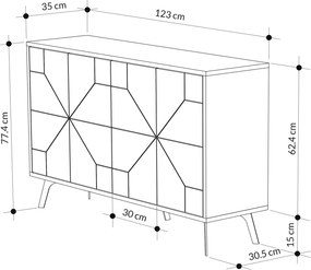 Konzolový stolík Dune - Oak