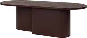 Vínovočervený konferenčný stolík s doskou v dubovom dekore 50x115 cm Looi – noo.ma