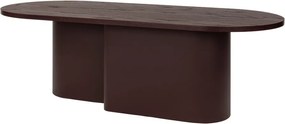 Vínovočervený konferenčný stolík s doskou v dubovom dekore 50x115 cm Looi – noo.ma