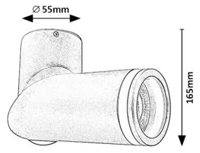 Rabalux 73032 - Bodové svietidlo SENOBIA 1xGU10/35W/230V