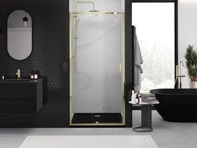 Mexen Exo, výklopné sprchové dvere 110 cm, číre sklo, zlatá, 819-110-000-50-00