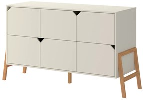 Bellamy Moderná komoda Lotta - 6 zásuviek (béžová)