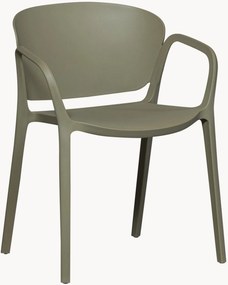 Stohovateľné záhradné jedálenské stoličky's opierkami Bent, 2 ks