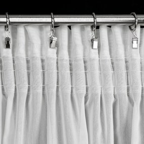 ZÁCLONA NA PÁSKE ELENA, SADA 2 KS 140X270 CM BIELA