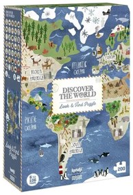 Londji Puzzle so žetónmi 200ks: Mapa Sveta