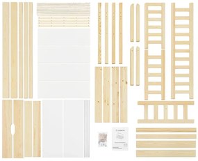 InternetovaZahrada Detská posteľ Marli 90x200 cm s úložným priestorom - prírodná