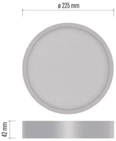 LED Stropné svietidlo LED/21W/230V 3000/3500/4000K pr. 22,5 cm biela