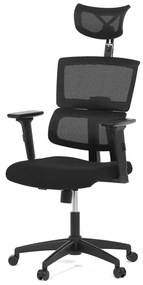 Autronic BONTEC Kancelárska stolička, hojdací mechanizmus, čierna sieťovina, KA-B1025 BK Farba: Čierna
