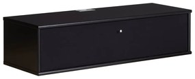 Čierny TV stolík v dekore jaseňa 89x22 cm Mistral – Hammel Furniture