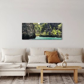 Obraz horskej rieky (120x50 cm)