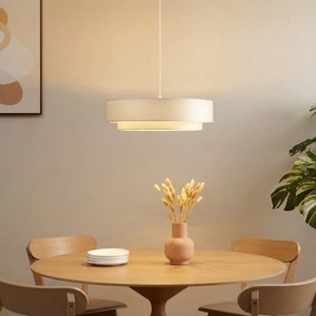 Moderné závesné svietidlo biele 50cm 3-svetelné - Drum Duo