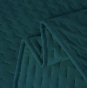 Zamatový prehoz na posteľ ASTRALIA, petrolejový Rozmer: 170 x 210 cm