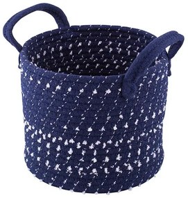 Altom Bavlnený okrúhly košík Dark blue, 22 x 18 cm, pr. 22 cm