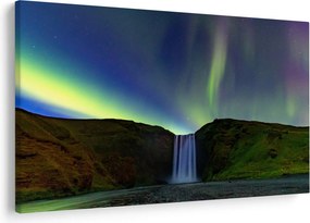 Obraz - Polárna žiara na Islande (90x60 cm)