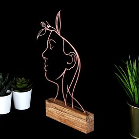 Kovová dekorácia Woman I 32 cm bronzová