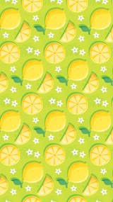 Plážová osuška LEMONS 100x180 cm zelená, 100% mikrovlákno