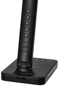 LED Stm. lampa s bezdr. nab. QI, displejom a USB portom LED/7W/230V 3000-6000K