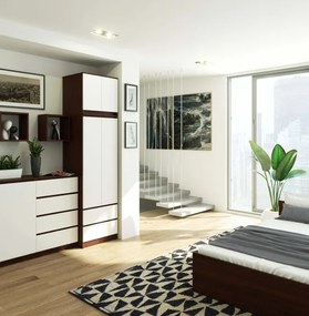 Skriňa s nadstavcom S 60 cm 2D 2SZ CLP wenge / biela