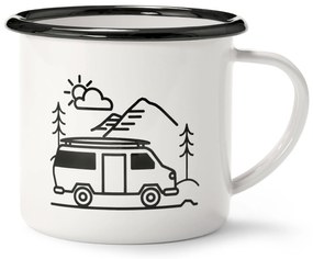 Smaltovaný hrnček na kávu, 380 ml