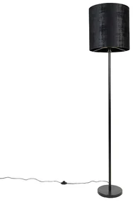 Moderná stojaca lampa s čiernym tienidlom čierna 40 cm - Simplo