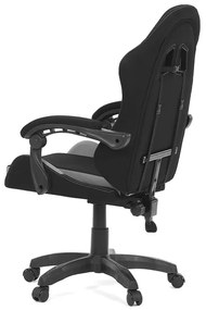 Autronic BONTEC Herné kreslo, synchrónny mechanizmus, čierna látka, KA-R209 GREY Farba: Čierna