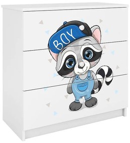 Detská komoda Babydreams Biely – Medvedík čistotný