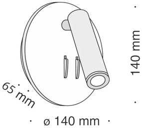 Maytoni C176-WL-01-6W-W - LED Nástenné bodové svietidlo IOS LED/9W/230V biela