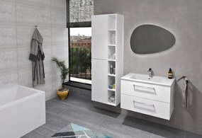 Sapho Sapho, CIRASA umývadlová skrinka 139,6x75x46cm, 3x zásuvka, biela lesk, CR141-3030-31