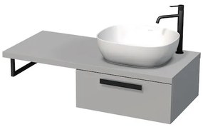 Kúpeľňová skrinka pod umývadlo Naturel Art Deco 110x50 cm šedá touch ARTDECO110STBU, 1 ks