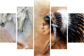Obraz - Kúzla indiánov (150x105 cm)