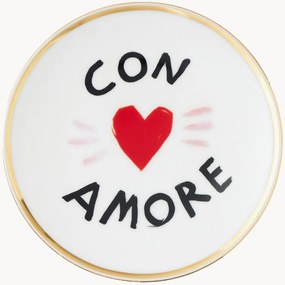 Ručne vyrobený porcelánový dezertný tanier Con Amore
